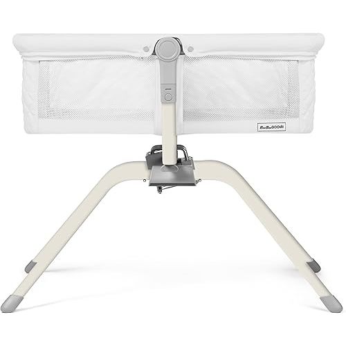 BaeBae Goods Baby Bassinet with Rocking/Gliding, Portable Bedside Sleeper for Baby with Foam Mattress, Baby Bedside Crib for Newborns and Infants with Carrybag (White)