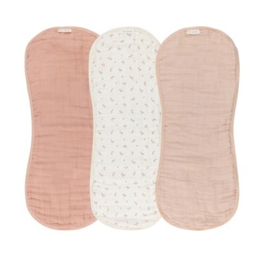 Ely's & Co. Baby Muslin Cotton Burp Cloths - Hourglass Shape  - 3 Pack