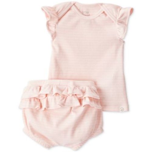 Baby Girls 2-Pc. Organic Cotton Top & Shorts Knit Set