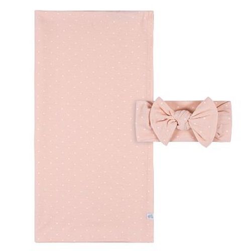 Baby Girl Just Born® Swaddle Blanket & Headband Set