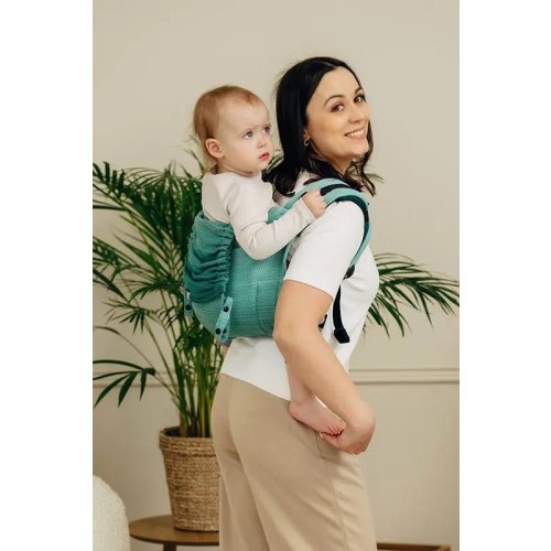 LennyLamb Ombre Green Onbuhimo Baby Carrier | Cotton – Little Zen One