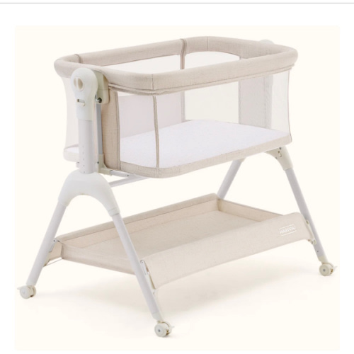 HARPPA Cuddly Sway | 3-in-1 Rocking Baby Bassinet & Bedside Sleeper with Anti-Reflux Mattress for Newborns | Attaches to Bed, Adjustable Height, Tool-Free Setup, Portable Wheels, CPSC Certified, Gentle Rocking Motion | Ideal for Infants, Safe Co-Sleeping