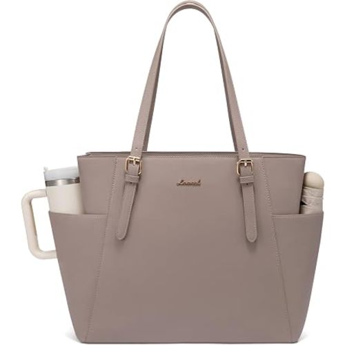 LOVEVOOK Laptop Tote Bag for Women,Leather Work Computer Briefcase Bag
