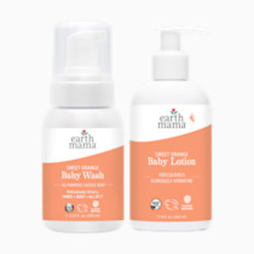 Earth Mama Baby Bath Bundle - Sweet Orange