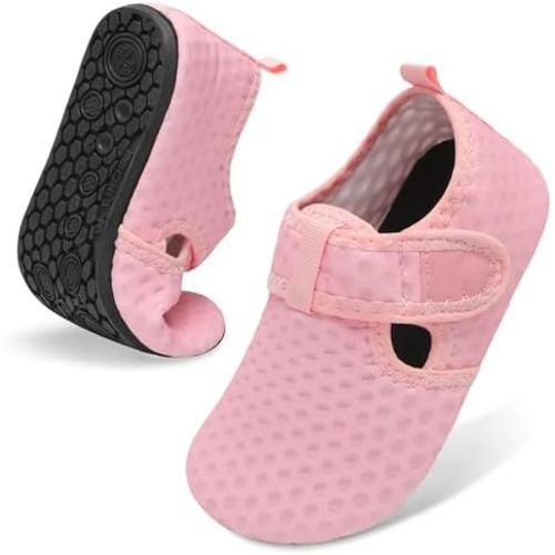 LeIsfIt Kids Water Shoes Girls Boys Quick Dry Aqua Socks Breathable Swim Shoes Non-Slip Barefoot Socks for Beach Surf