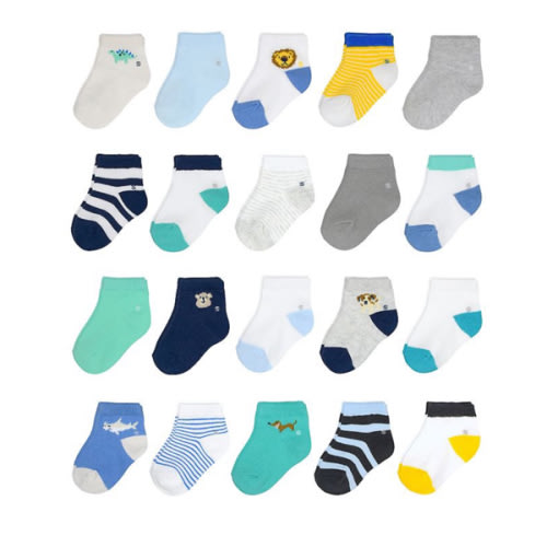 Baby & Toddler Boy Jumping Beans® 20-Pack Ankle Socks