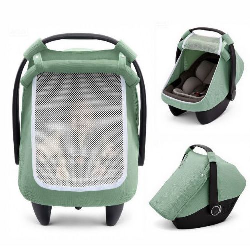 BabyBond Baby Car Seat Covers, Extra Large Mesh Window Infant Car Seat Cover for Four Seasons