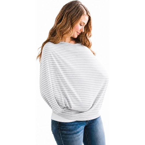 Copper Pearl Nursing Cover for Breastfeeding – Multi-Use Baby Car Seat Canopy, Stroller Shade & Breast Feeding Wrap for Women, Stretchy Breathable Carseat Shawl for Boy or Girl, Everest