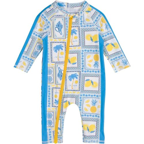 SwimZip Long-Sleeve UPF 50+ Swimsuit for Baby, Toddler, & Little Boys