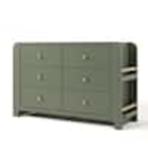 Graco Read-with-Me Olive with Driftwood 6 Drawer 52.01 in. Wide Dresser 03716-97A