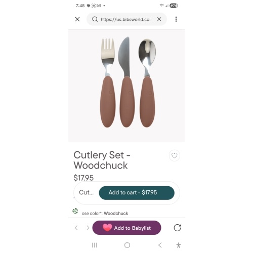BIBS Cutlery Set - Woodchuck: Perfect for Toddlers – Bibsworld store US