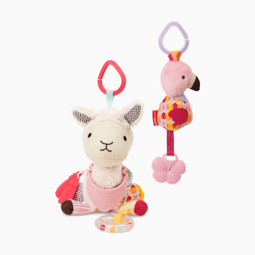 Skip Hop Skip Hop Bandana Buddies Baby Activity & Teething Toy Set - Llama/Flamingo