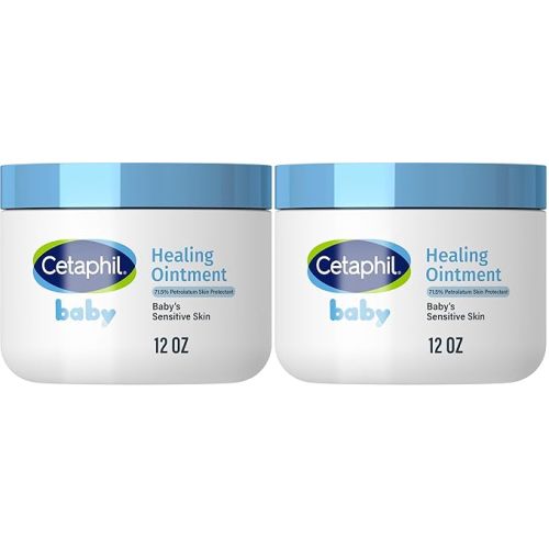 Baby Healing Ointment, Diaper Rash Ointment Soothes and Protects Baby's Irritated-Skin, Protectant For Dry Skin, 12oz, (Pack of 2)