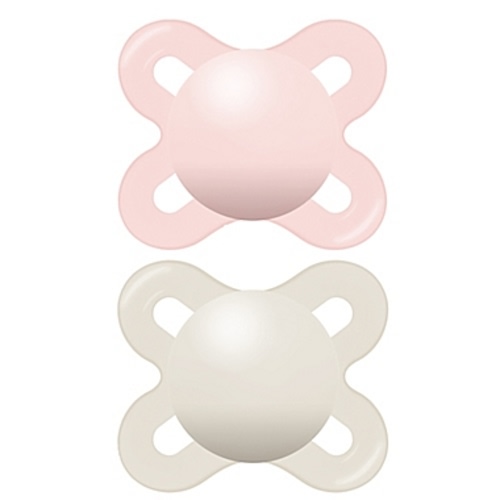 MAM 0-2M 2-Pack Start Pacifiers in Pink/WhiteMAM 0-2M 2-Pack Start Pacifiers in Pink/White