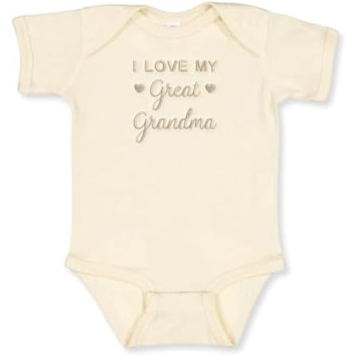 COUPLEHOODIES Personalized Baby Onesie Bodysuit – Custom Embroidery Gift for Pregnancy Reveal Baby Shower or First Grandchild