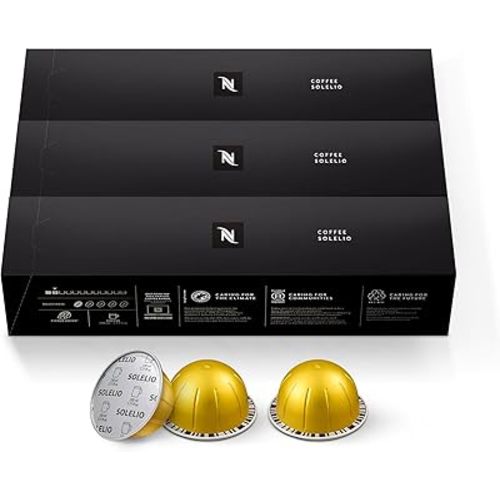 Nespresso Capsules Vertuo, Solelio, Mild Roast Coffee, 30-Count Coffee Pods, Brews 7.8 oz.