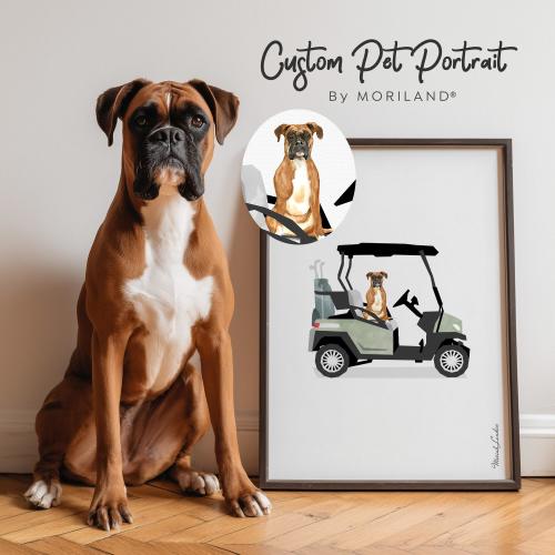 Custom Pet Portrait | Dog in Car Art | Personalized Pet Illustration | Digital Download Print