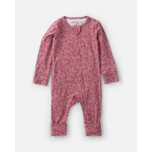Baby Girl Floral PurelySoft™ 2-Way Zip Sleep & Play Pajamas - Pink | Carter's