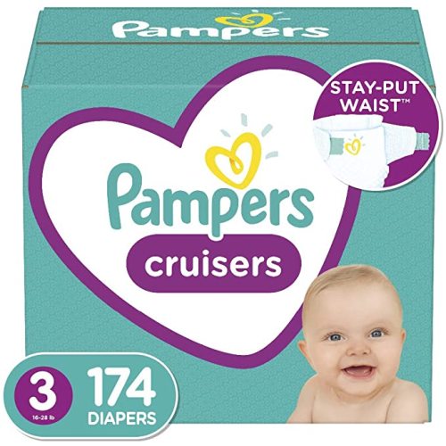 Diapers Size 3, 174 Count - Pampers Cruisers Disposable Baby Diapers, ONE MONTH SUPPLY (Packaging May Vary) - 1 Month Supply