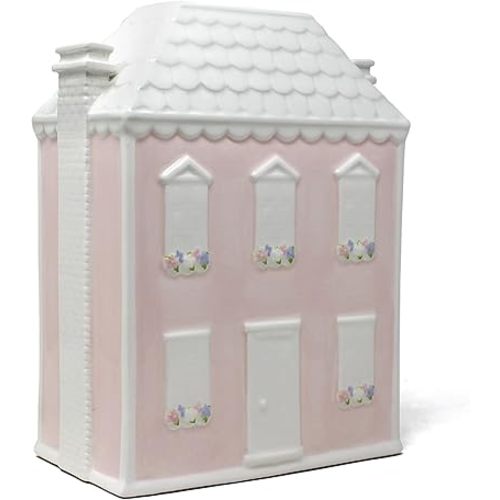 Child to Cherish Ceramic Bank for Girls, Pink Dollhouse