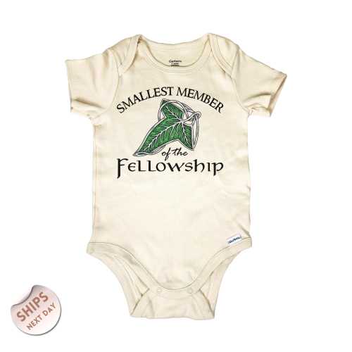Smallest Member of the Fellowship Baby Onesie®, Funny Infant Baby Outfit, Unisex Shirt for Kids, Baby Shower Gift, 2001342