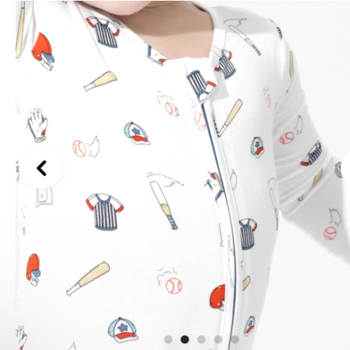 Baseball Bamboo Convertible Footie