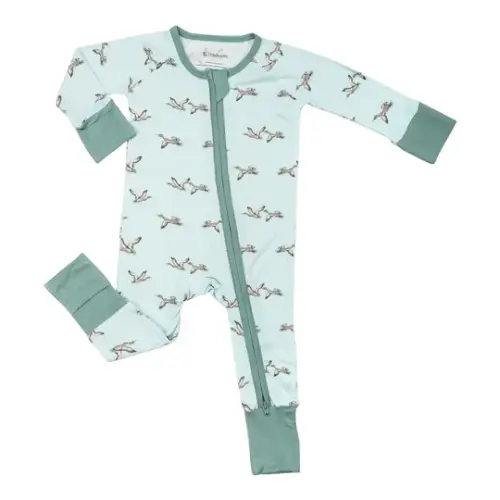 Bamboo Zipper Converter Footie- Ducks