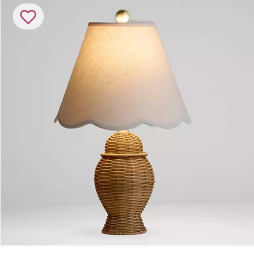 Natural Rattan Ginger Jar Table Lamp | Kirklands Home