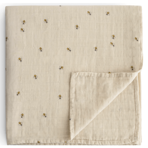 Organic Cotton Mushie Baby Muslin Swaddle Blanket