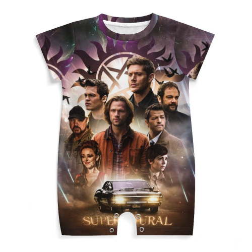 Supernatural Newborn Baby Outfit Short Sleeve Romper Bodysuit Jumpsuit Summer Clothes