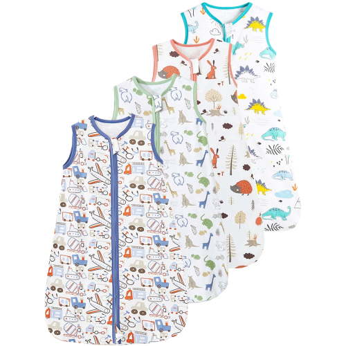 ATAIKU Baby Sleep Sack 0-6 Months, 100% Cotton Baby Wearable Blanket for Newborn and Infant, 0.5 Tog Swaddle Transition Sleeping Bag