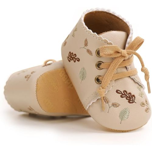 Baby Girls Mary Jane Flats Non-Slip Soft Sole Infant Newborn Walking Shoes Princess Wedding Dress Shoe