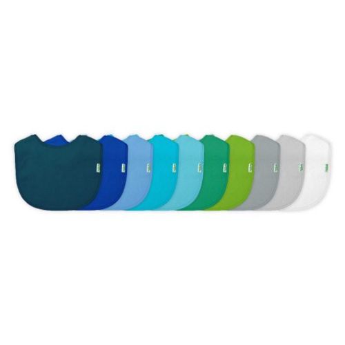 green sprouts® 10-Pack  Infant Stay-dry Bibs in Boys Blue Set