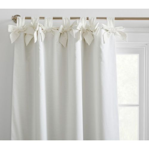 Tie-Top Eyelet Blackout Curtain | Pottery Barn Kids