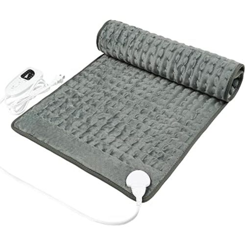 Heating Pad Electric Heat Pad, Hot Heated Pad,Multiple Temp and Timer Settings,Suitable for Shoulders, Neck, arms, Abdomen, Back, Legs, etc (Gray Green, 24"X20")