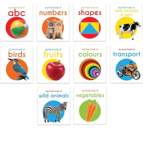 My First Library: Boxset of 10 Board Books for Kids