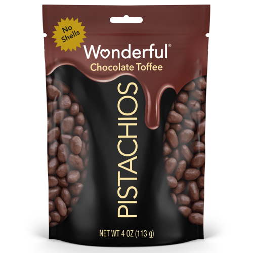 Wonderful Pistachios Chocolate Toffee, 4 Ounce Resealable Bag