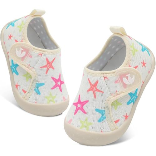 FEETCITY Wide Baby Water Shoes Boys Girls Barefoot Shoes Quick-Dry Kids Aqua Socks for Beach Swim Pool