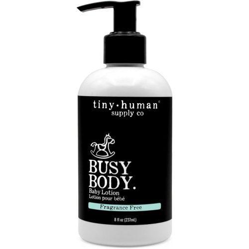 Tiny Human Supply Co Busy Body Baby Lotion 8oz, 1 Pack, Fragrance Free, Natural Ingredients, No Added Dyes, Parabens or Phthalates