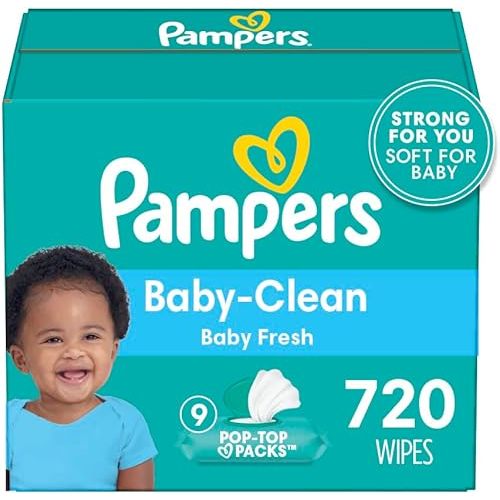 Pampers Baby Wipes Baby Fresh Scented 9X Pop-Top Packs 720 Count
