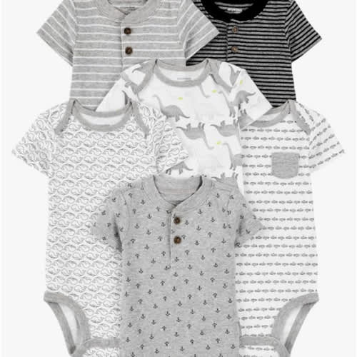 Simple Joys by Carter's Baby-Boys 6-Pack Short-Sleeve Bodysuit