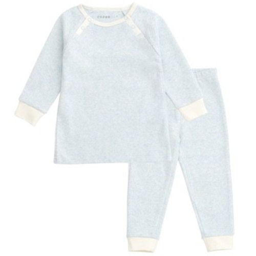 Cozeeme Infant Baby Boys Modal Layette T-Shirt and Pants Play Set Outfit Blue Heather 12 Months