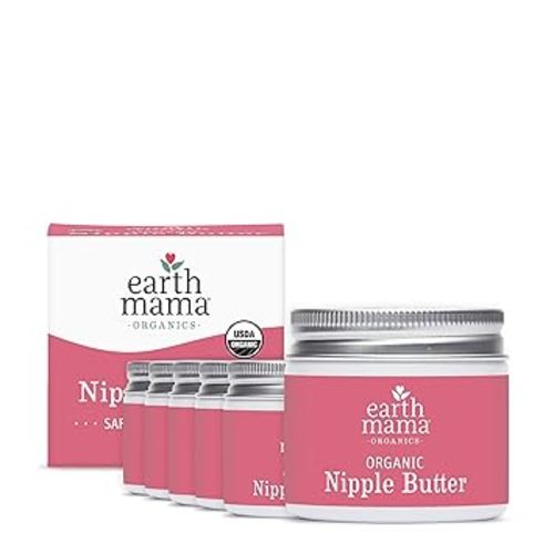 Earth Mama Organic Nipple Butter - 2 fl oz - Lanolin-Free Nipple Cream - Safe, Soothing Balm for Breastfeeding - Postpartum Essentials for Nursing