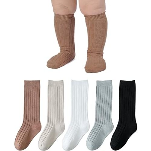 EPEIUS Baby Girl Socks Baby Knee High Socks Seamless Ribbed/Cable Knit Socks for Boys Newborn Infant Toddler