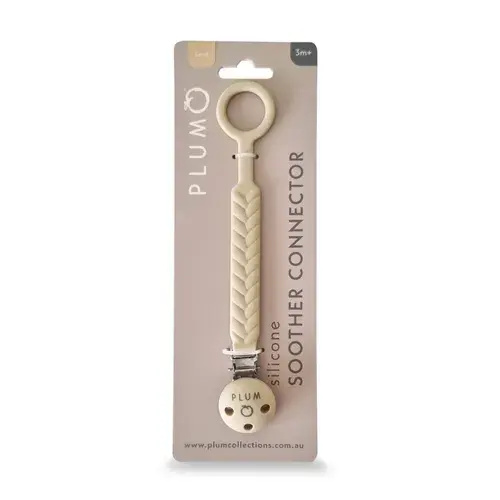 Plum Soother Connector Sand | Baby Bunting AU