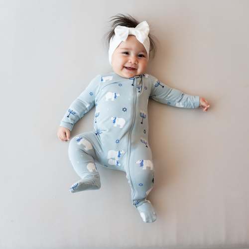 Zippered Footie in Polar Lights