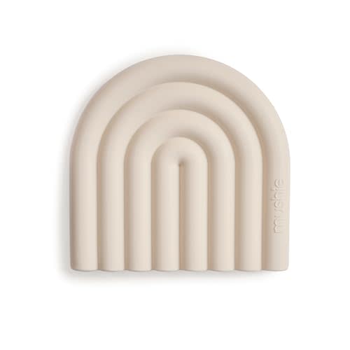 mushie Silicone Baby Teether Toy | Rainbow (Shifting Sand)