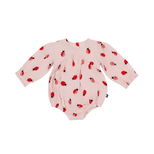 Larkspur Baby | Bubble Romper in Ladybug Lane
