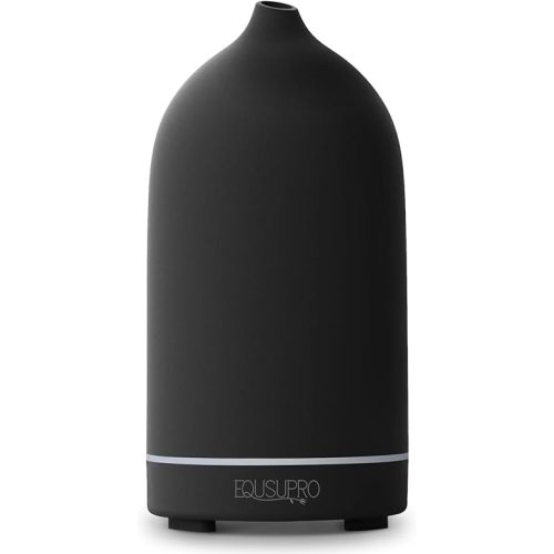 Ultrasonic Essential Oil Aromatherapy Diffuser - Cool Mist Diffuser 100ml with Waterless Automatic Shut-Off Protection&7 Color LED Light Cycle Changing for Home Yoga SPA (Black)