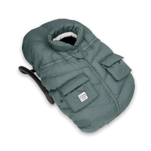 7AM Enfant Car Seat Covers - Cocoon Baby Cover for Boys & Girls, Rain & Snow Repellent, Breathable Windproof, Center Zipper, Universal Fit for Infant Car Seat (0-12M)